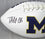 Taco Charlton Autographed Michigan Logo Football - JSA W Auth - 757 Sports Collectibles