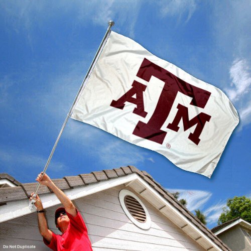 College Flags & Banners Co. Texas A&M Aggies White Flag - 757 Sports Collectibles