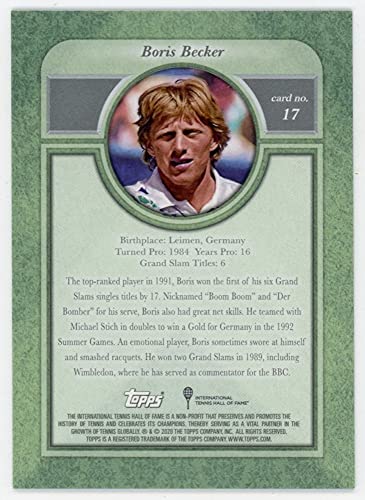 Boris Becker 2020 Topps Transcendent Tennis VIP Card #17 05/20 - 757 Sports Collectibles