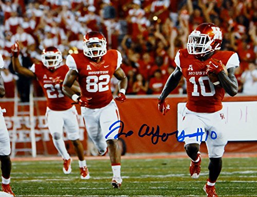 Demarcus Ayers Autographed Houston Cougars 8x10 Running W/ Ball Photo- JSA W Auth - 757 Sports Collectibles
