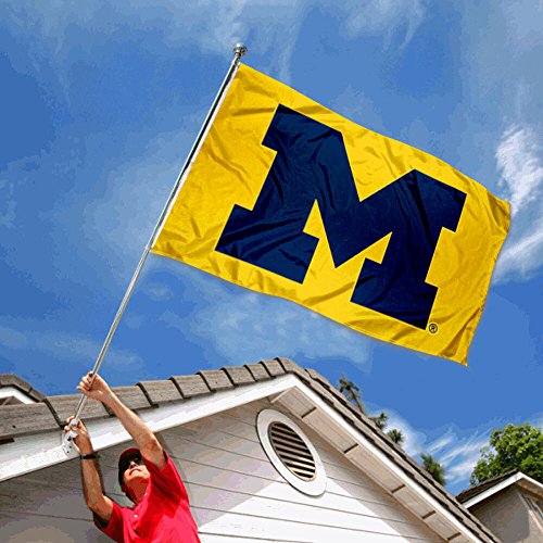 College Flags & Banners Co. Michigan Yellow Large Outdoor Indoor Flag - 757 Sports Collectibles