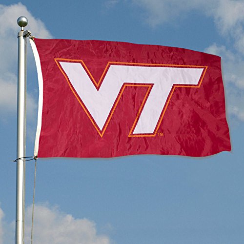 Virginia Tech Hokies Maroon Embroidered and Stitched Nylon Flag - 757 Sports Collectibles