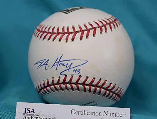 JA HAPP JSA COA HAND SIGNeD 2008 WORLD SERIES AUTOGRAPH BASEBALL