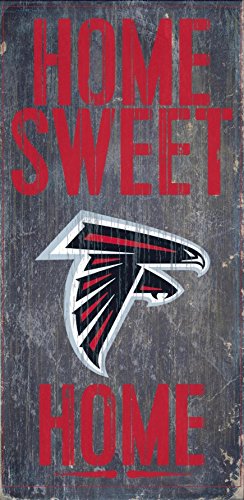 Atlanta Falcons Official NFL 14.5 inch x 9.5 inch Wood Sign Home Sweet Home by Fan Creations 048302 - 757 Sports Collectibles