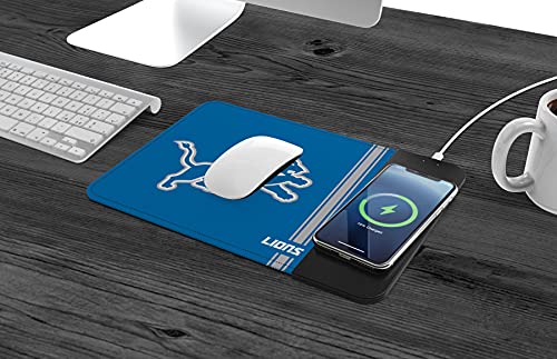 SOAR NFL Wireless Charging Mouse Pad, Detroit Lions - 757 Sports Collectibles