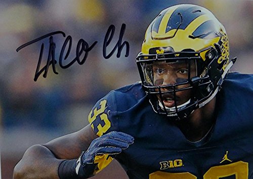 Taco Charlton Autographed 8x10 Michigan Close Up Photo - JSA W Auth - 757 Sports Collectibles