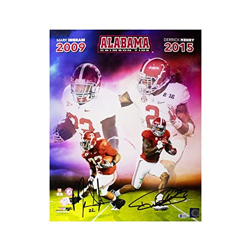 Mark Ingram Derrick Henry Autographed Alabama 16x20 Photo - BAS COA - 757 Sports Collectibles