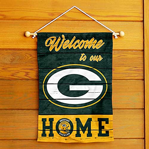 WinCraft Green Bay Packers Welcome Home Decorative Garden Flag Double Sided Banner - 757 Sports Collectibles