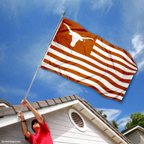 College Flags & Banners Co. Texas Longhorns Stars and Stripes Nation Flag - 757 Sports Collectibles