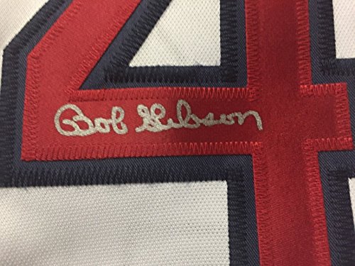 Autographed/Signed Bob Gibson St. Louis White Baseball Jersey JSA COA - 757 Sports Collectibles