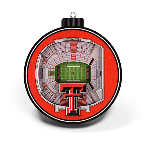 YouTheFan NCAA Texas Tech Red Raiders 3D StadiumView Ornament - Jones AT&T Stadium - 757 Sports Collectibles