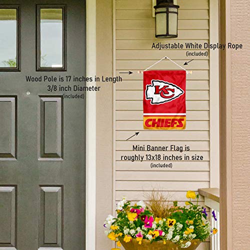 Kansas City Chiefs Banner Window Wall Hanging Flag with Suction Cup - 757 Sports Collectibles