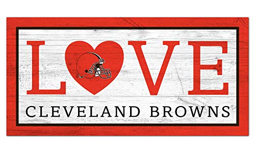 Fan Creations NFL Cleveland Browns Unisex Cleveland Browns Love Sign, Team Color, 6 x 12 - 757 Sports Collectibles