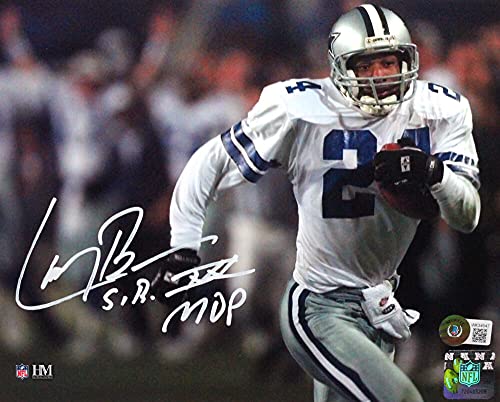 Larry Brown Autographed Cowboys 8x10 Running Photo W/SB MVP- Beckett W White - 757 Sports Collectibles