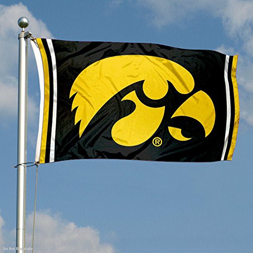 College Flags & Banners Co. Iowa Hawkeyes Field Stripes Flag - 757 Sports Collectibles