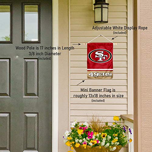 San Francisco 49ers Banner Window Wall Hanging Flag with Suction Cup - 757 Sports Collectibles