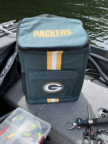 FOCO Cooler Backpack – Portable Soft Sided Ice Chest – Insulated Bag Holds 36 Cans (Green Bay Packers) - 757 Sports Collectibles