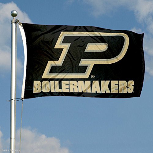 College Flags & Banners Co. Purdue Boilermakers Slant P Logo Flag - 757 Sports Collectibles