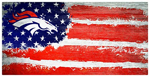 Fan Creations NFL Denver Broncos Unisex Denver Broncos Flag Sign, Team Color, 6 x 12 - 757 Sports Collectibles