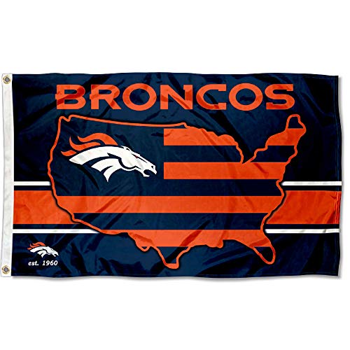 WinCraft Denver Broncos Nation USA American Country 3x5 Flag - 757 Sports Collectibles