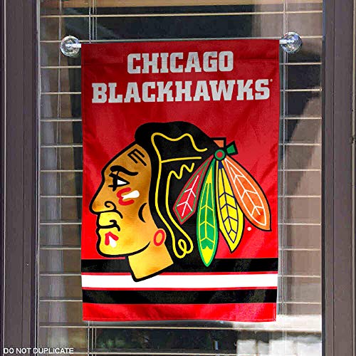 WinCraft Chicago Blackhawks Red Double Sided Garden Flag - 757 Sports Collectibles