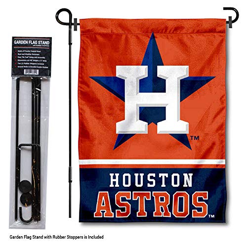 WinCraft Houston Astros Garden Flag with Stand Holder - 757 Sports Collectibles