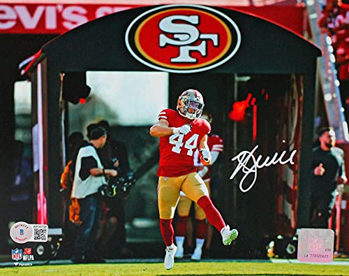 Kyle Juszczyk Autographed SF 49ers 8x10 Running From Tunnel Photo- Beckett W Holo - 757 Sports Collectibles