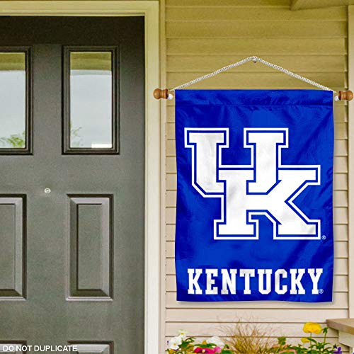 College Flags & Banners Co. Kentucky Wildcats UK Banner with Hanging Pole - 757 Sports Collectibles