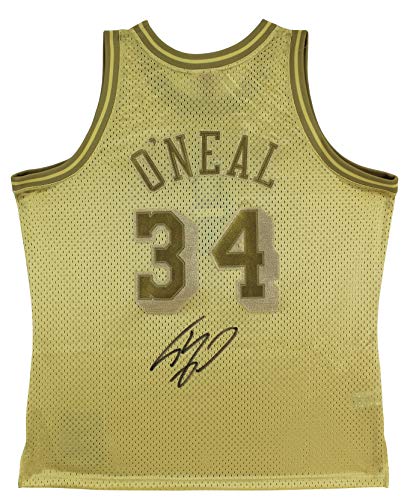 Lakers Shaquille O'Neal Authentic Signed Gold 96-97 M&N HWC Swingman Jersey BAS - 757 Sports Collectibles