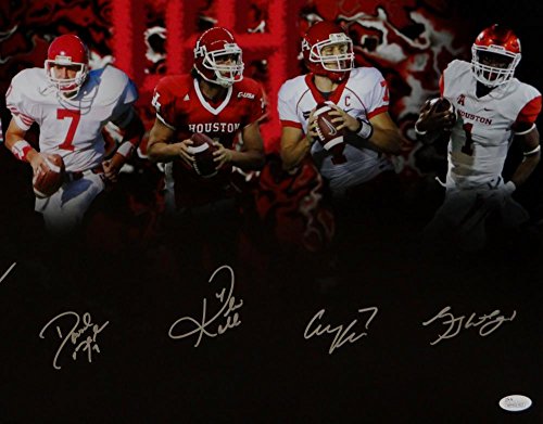 Kolb Keenum Klingler Ware Autographed 16x20 U of H QB's Photo- JSA W Auth - 757 Sports Collectibles