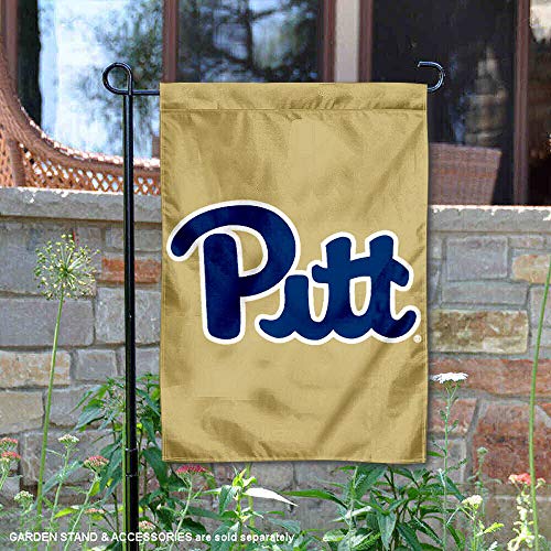 College Flags & Banners Co. Pitt Panthers Script Logo Garden Flag - 757 Sports Collectibles