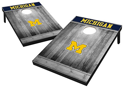 NCAA College Michigan Wolverines Tailgate Toss - Gray Wood Designmichigan Wolverines Tailgate Toss - Gray Wood Design, Team Color, 2'X3' - 757 Sports Collectibles