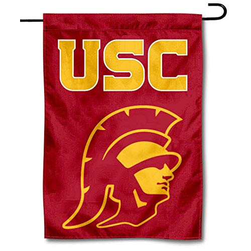 College Flags & Banners Co. Southern Cal USC Trojans Trojan Head Garden Flag - 757 Sports Collectibles