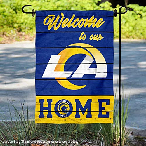 WinCraft Los Angeles Rams Welcome Home Decorative Garden Flag Double Sided Banner - 757 Sports Collectibles