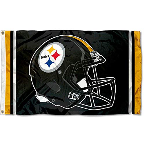 WinCraft Pittsburgh Steelers New Helmet Grommet Pole Flag - 757 Sports Collectibles