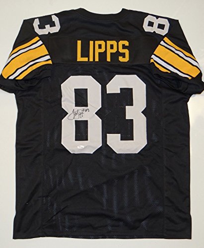 Louis Lipps Bowl Signed / Autographed Black Jersey- JSA W Authenticated