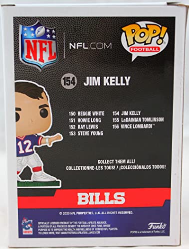 Jim Kelly Autographed Buffalo Bills Funko Pop Figurine 154-Beckett W Holo White - 757 Sports Collectibles