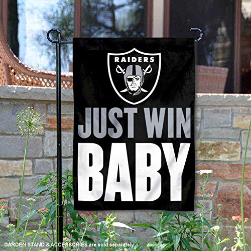 Las Vegas Raiders Just Win Baby Yard Garden Banner Flag - 757 Sports Collectibles