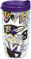 Tervis Made in USA Double Walled NFL Baltimore Ravens Insulated Tumbler Cup Keeps Drinks Cold & Hot, 10oz Wavy, All Over - 757 Sports Collectibles