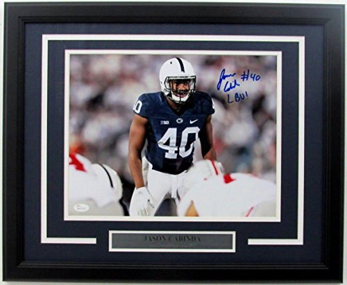 Jason Cabinda Penn State/PSU Autographed/Signed 11x14 Photo Framed JSA 135321