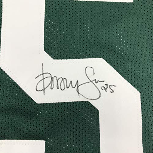 Autographed/Signed Dorsey Levens Green Bay Green Football Jersey Beckett BAS COA - 757 Sports Collectibles