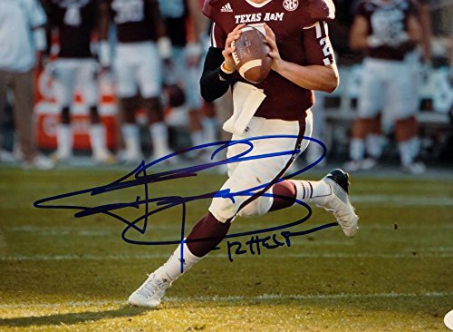 Johnny Manziel Signed Texas AM 8x10 Looking To Pass Photo W/Heisman- JSA W Auth - 757 Sports Collectibles