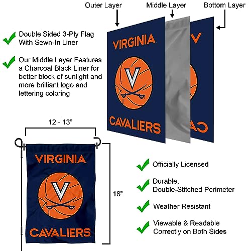 Virginia Cavaliers Basketball Garden Flag - 757 Sports Collectibles