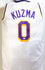 Kyle Kuzma Autographed White w/Purple Pro Style Basketball Jersey- Beckett Witness Silver - 757 Sports Collectibles