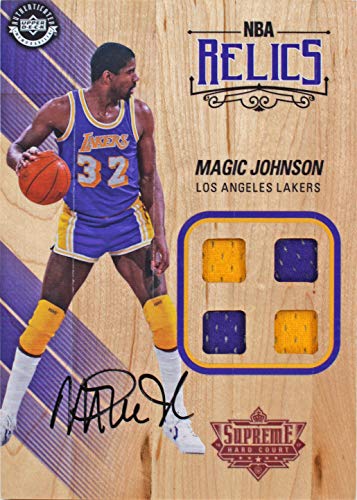 Lakers Magic Johnson Signed 5x7 Upper Deck Supreme Hard Court Card BAS #MJ09977 - 757 Sports Collectibles