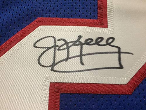 Autographed/Signed Jim Kelly Buffalo Blue Football Jersey JSA COA - 757 Sports Collectibles