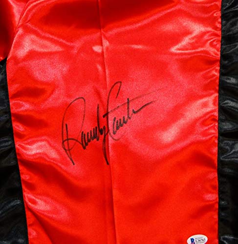 Randy Couture Autographed Red Custom UFC Trunks - Beckett Auth Black - 757 Sports Collectibles