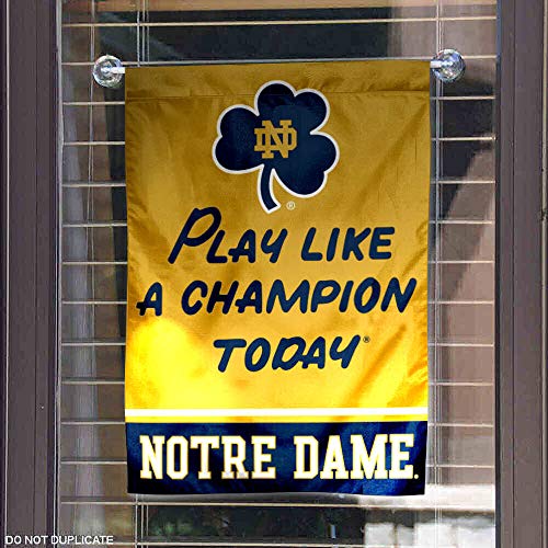 WinCraft Notre Dame Play Like A Champion Garden Flag - 757 Sports Collectibles