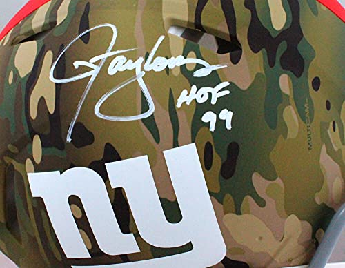 Lawrence Taylor Signed NY Giants Authentic Camo F/S Helmet w/HOF- Beckett W White - 757 Sports Collectibles