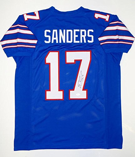 Emmanuel Sanders Autographed Blue College Style Jersey- JSA Witnessed Auth